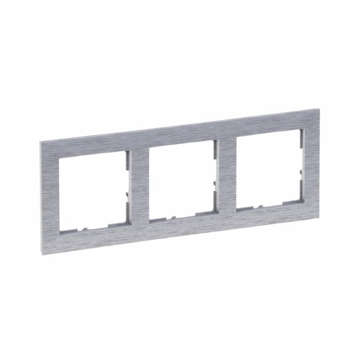 Рамка 3-а Legrand SUNO 721563 фактурний алюміній