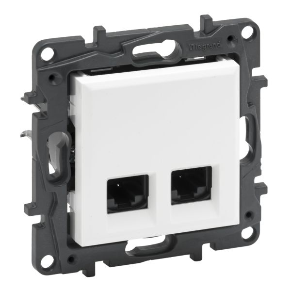 Розетка комп'ютерна 2XRJ45 CAT5e UTP Legrand 863160 NILOE STEP Білий