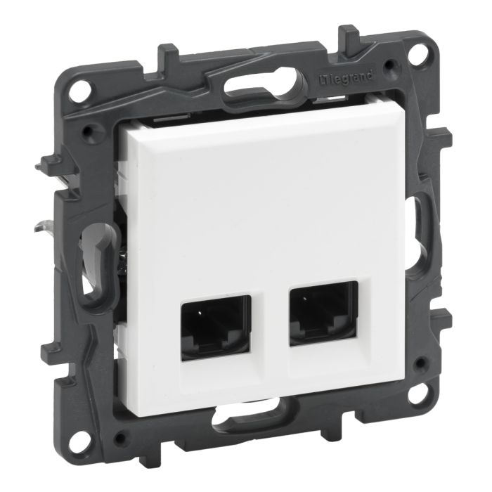 Розетка комп'ютерна 2XRJ45 CAT5e UTP Legrand 863160 NILOE STEP Білий
