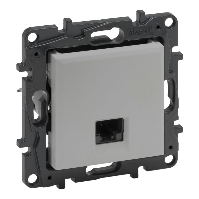 Розетка комп'ютерна RJ45 CAT5e UTP Legrand 863359 NILOE STEP Алюміній