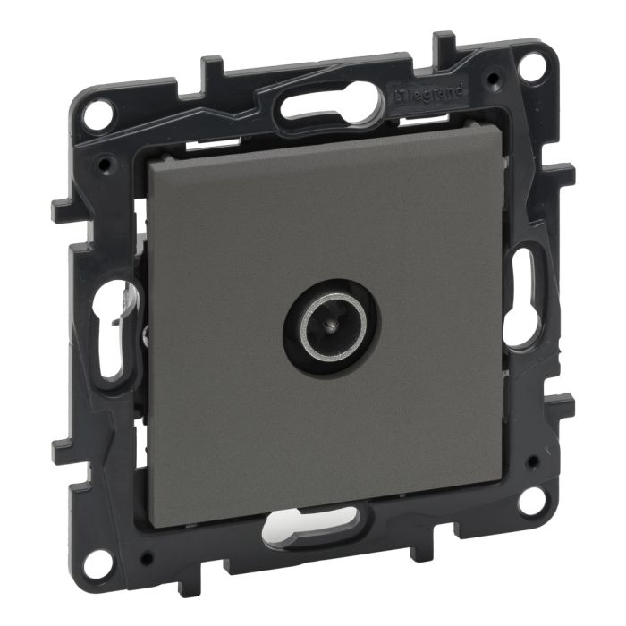 Розетка TV "зірка" Legrand 863474 NILOE STEP Сталь