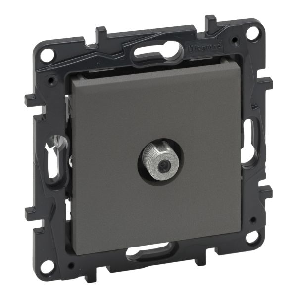 Розетка TV тип F "зірка" Legrand 863475 NILOE STEP Сталь