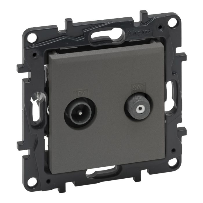 Розетка TV-SAT "зірка" Legrand 863483 NILOE STEP Сталь