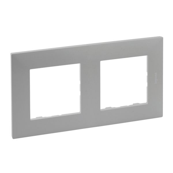 Рамка 2-місна Legrand 863492 NILOE STEP Сталь