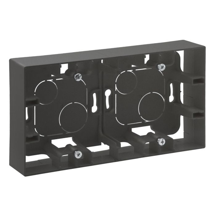 Коробка накладного монтажу 2-місна Legrand 863498 NILOE STEP Сталь