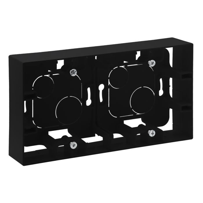 Коробка накладного монтажу 2-місна Legrand 863598 NILOE STEP Чорний