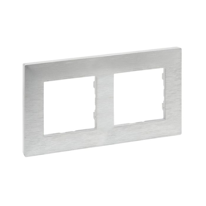 Рамка 2-місна Legrand 863892 NILOE STEP Фактурний алюміній