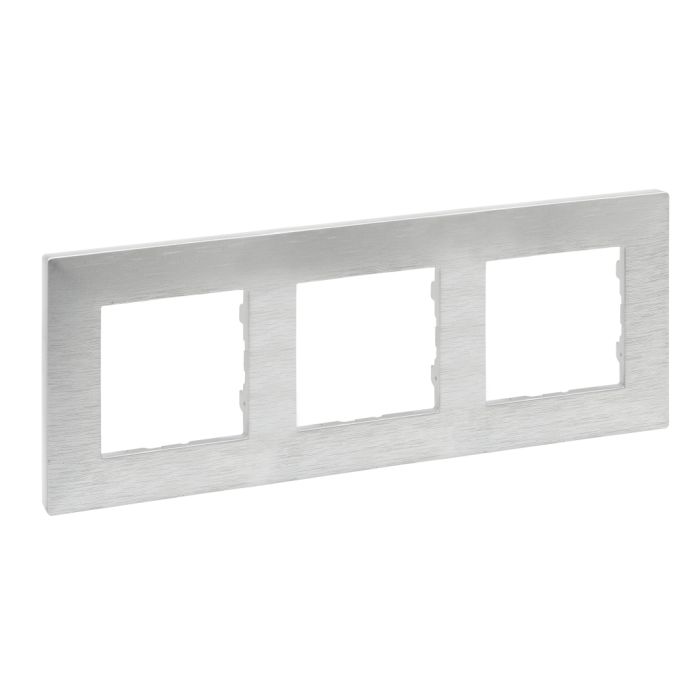 Рамка 3-місна Legrand 863893 NILOE STEP Фактурний алюміній