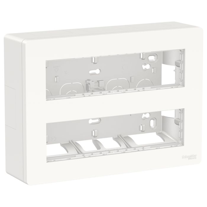 Блок unica system+ зовнішня установка 2х4 антиб. Unica New, NU121820, білий