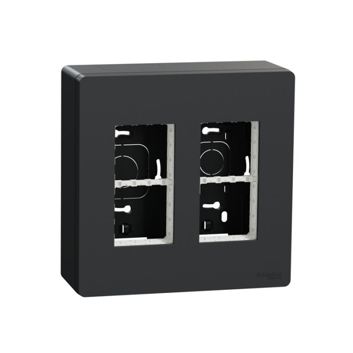 Блок unica system+ зовнішня установка 2х2 Unica New, NU122454, антрацит
