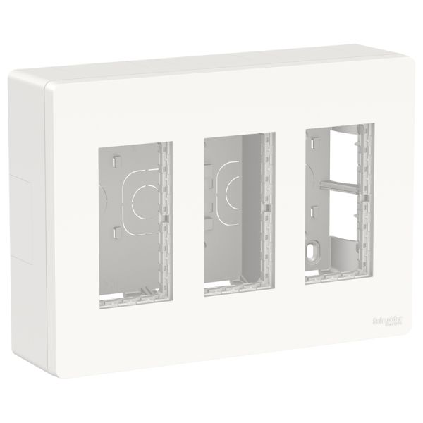 Блок unica system+ накладной монтаж 3х2 Unica New, NU123418, білий
