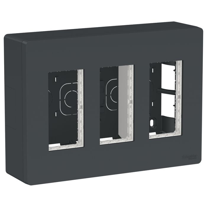 Блок unica system+ зовнішня установка 3х2 Unica New, NU123454, антрацит