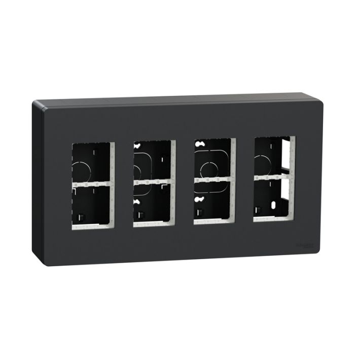Блок unica system+ зовнішня установка 4х2 Unica New, NU124454, антрацит