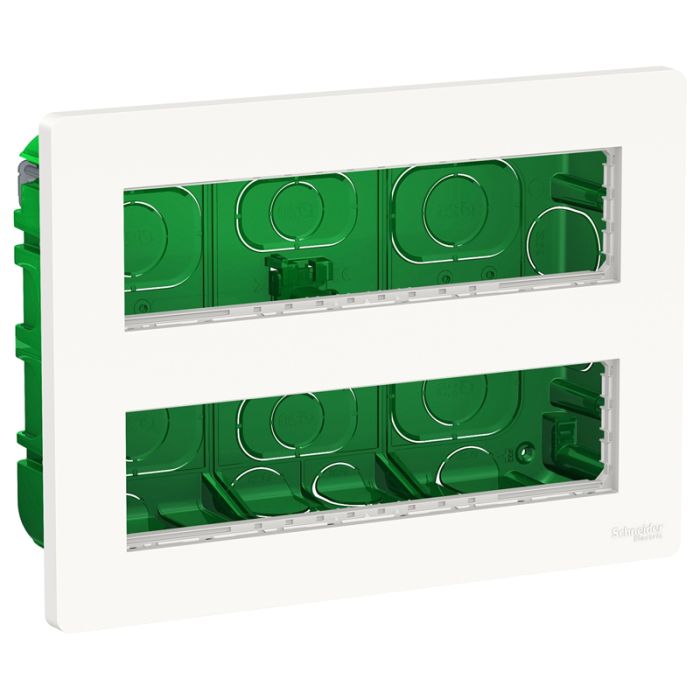 Блок unica system+ скритий монтаж 2х4 антиб. Unica New, NU171820, білий