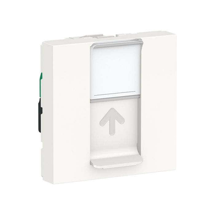 Розетка комп'ютерна, RJ45, одинарна, кат. 5е UTP, 2-мод., Unica New NU341118 білий