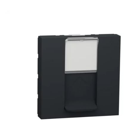 Розетка комп. 1-а., RJ45, кат.5 STP, 2-мод., Unica New, NU341354, антрацит