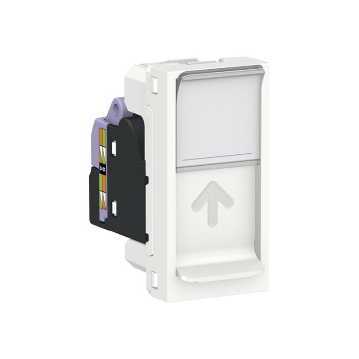 Розетка комп. 1-а., RJ45, кат.6 UTP, 1-мод., Unica New, NU341418, білий