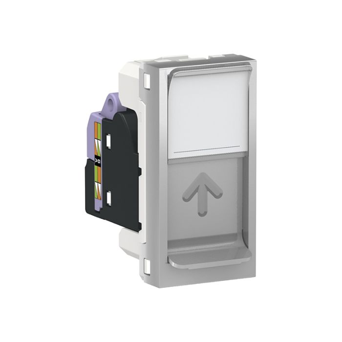 Розетка комп. 1-а., RJ45, кат.6 UTP, 1-мод., Unica New, NU341430, алюміній