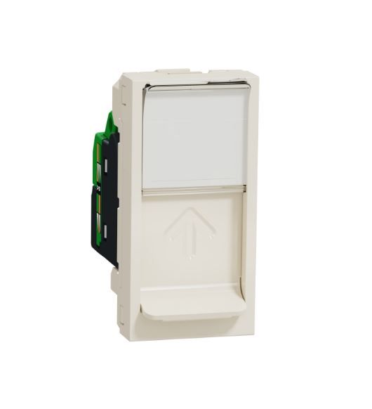 Розетка комп. 1-а., RJ45, кат.6 UTP, 1-мод., Unica New, NU341444, бежевий
