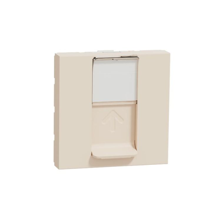 Розетка компьютерная, RJ45, одинарна, кат. 6 UTP, Unica New NU341544 бежевий