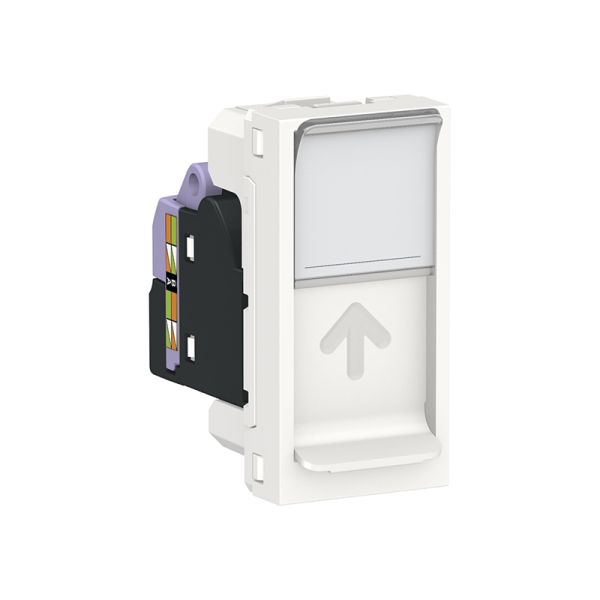 Розетка комп. 1-а., RJ45, кат.6 STP, 1-мод., Unica New, NU341618, білий