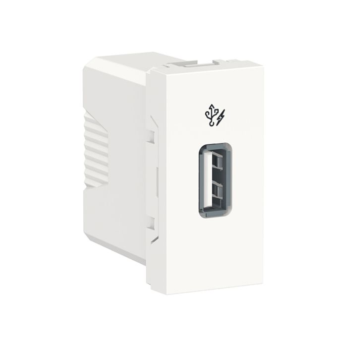 Розетка USB 1 модуль Unica New, NU342818, білий