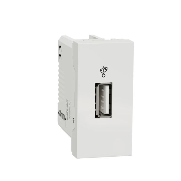 USB-конектор, 1-модульный, Unica New NU342918 білий
