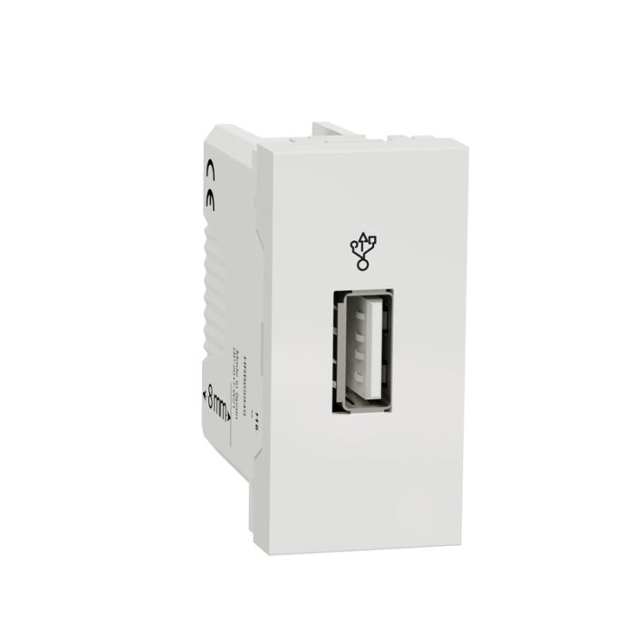 USB-конектор, 1-модульный, Unica New NU342918 білий