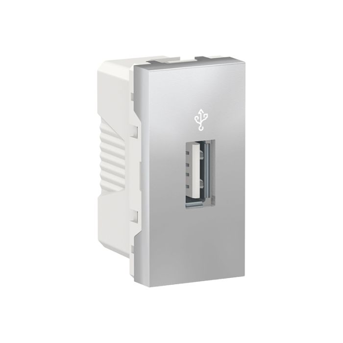 USB-конектор, 1-мод., Unica New NU342930 алюміній