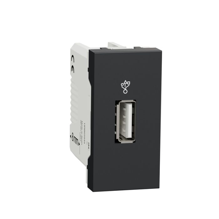 USB-конектор, 1-мод., Unica New NU342954 антрацит