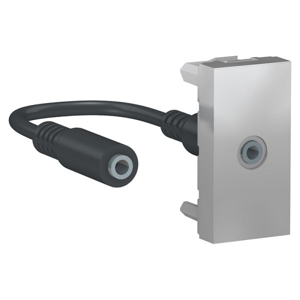 Розетка Minijack 1 модуль Unica New, NU343330, алюміній