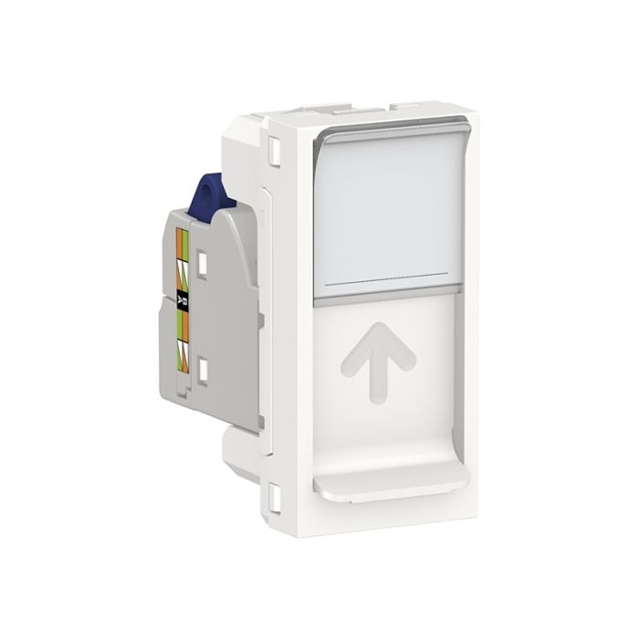 Розетка комп. 1-а., RJ45, кат.6A FTP, 1-мод., Unica New, NU344818, білий