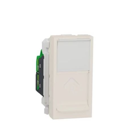 Розетка комп. 1-а., RJ45, кат.6A FTP, 1-мод., Unica New, NU344844, бежевий