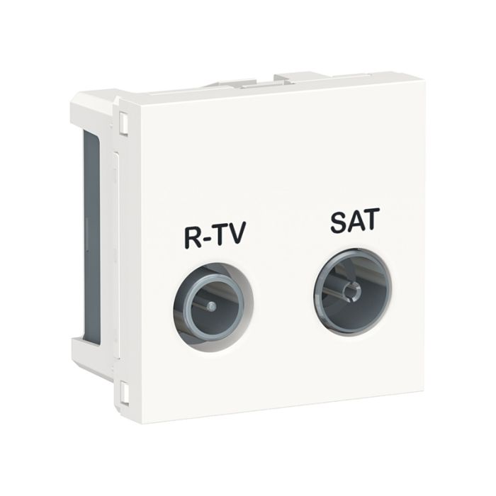 Розетка R-TV/SAT, одинарна, 2-мод., Unica New NU345418 білий