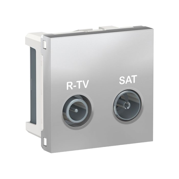Розетка R-TV/SAT, одинарна, 2-мод., Unica New NU345430 алюміній