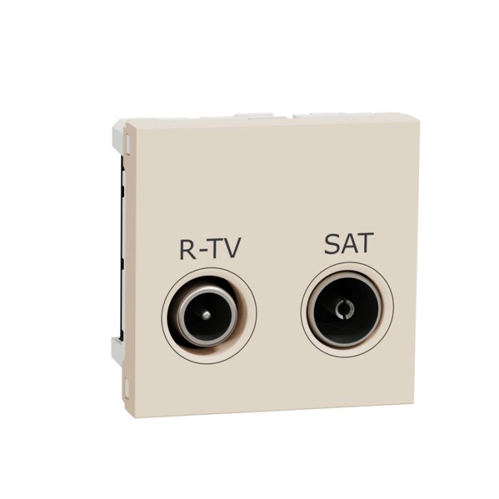 Розетка R-TV/ SAT, одинарна, Unica New NU345444 бежевий