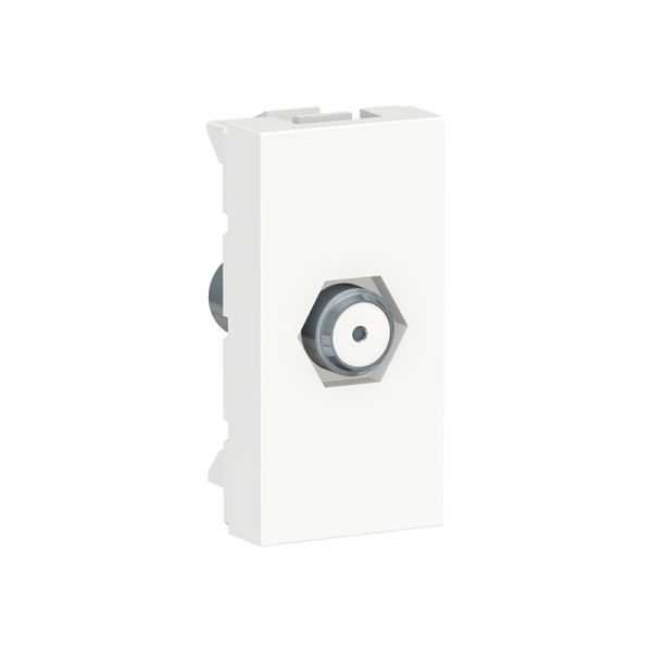 Розетка Coaxial F-type, 1-мод., Unica New NU346818 білий