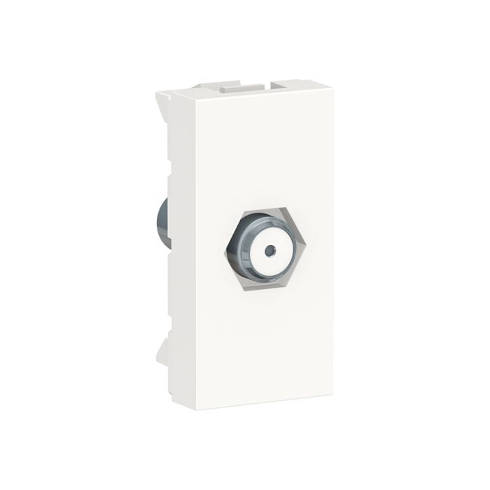 Розетка Coaxial F-type, 1-мод., Unica New NU346818 білий
