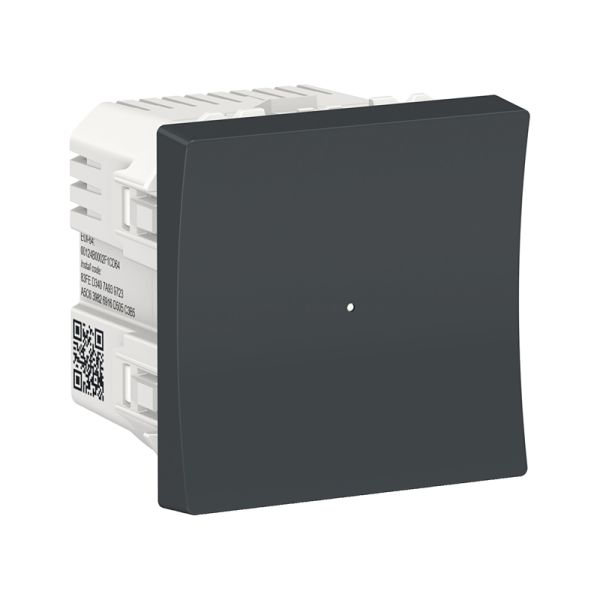 LED-світлорегулятор Wiser нажимний, універсальний 7-200Вт, Unica New NU351554 антрацит