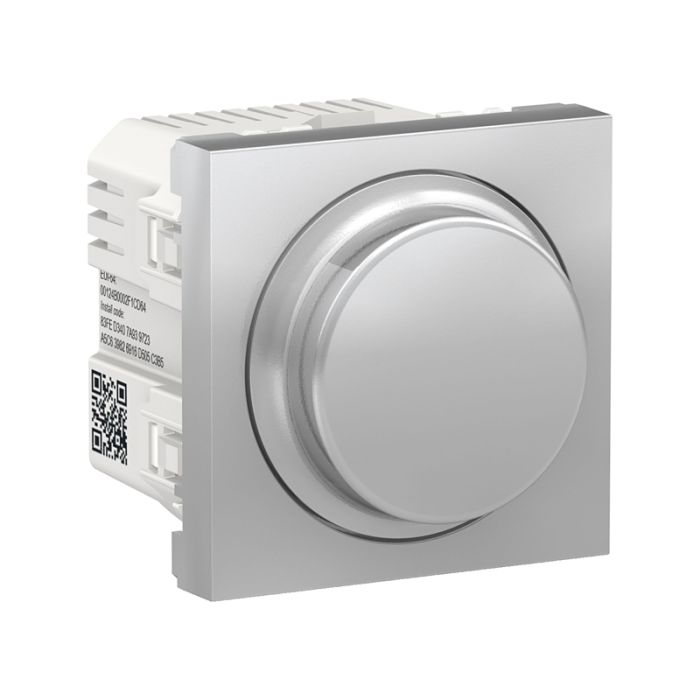 LED-світлорегулятор Wiser повор-наж, універсальний 7-200Вт, Unica New NU351630 алюміній