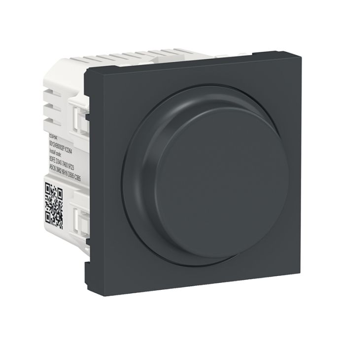 LED-світлорегулятор Wiser повор-наж, універсальний 7-200Вт, Unica New NU351654 антрацит