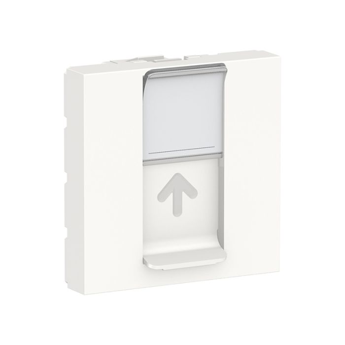 Накладка для роз'єма RJ45, 2-модуля Unica New, NU941118, білий