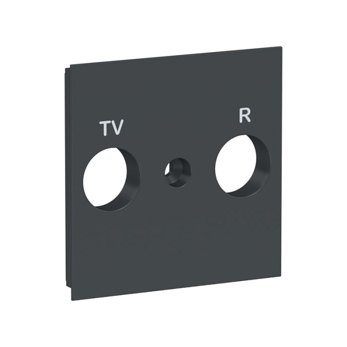 Лицьова панель TV/FM розетки, Unica New NU944054 антрацит