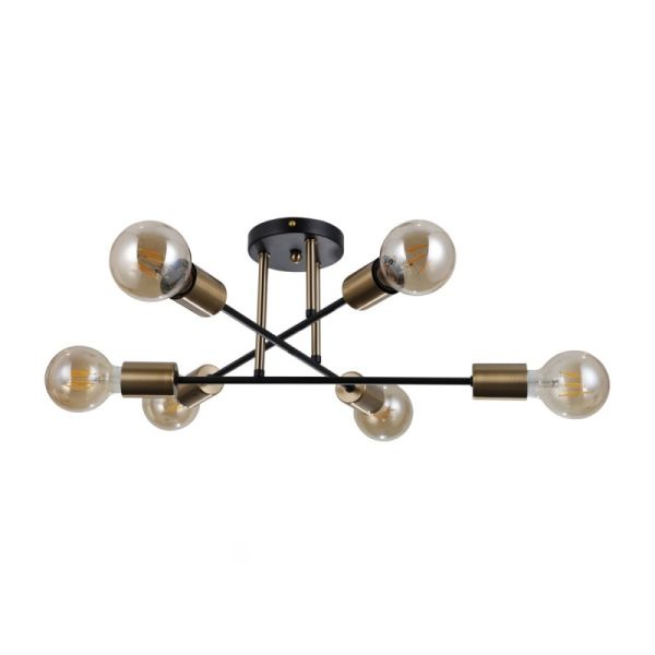 Люстра потолочна ITALUX PND-4052-6-BL-HBR Formio