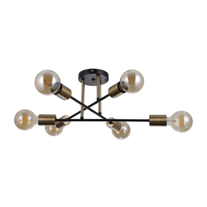 Люстра потолочна ITALUX PND-4052-6-BL-HBR Formio