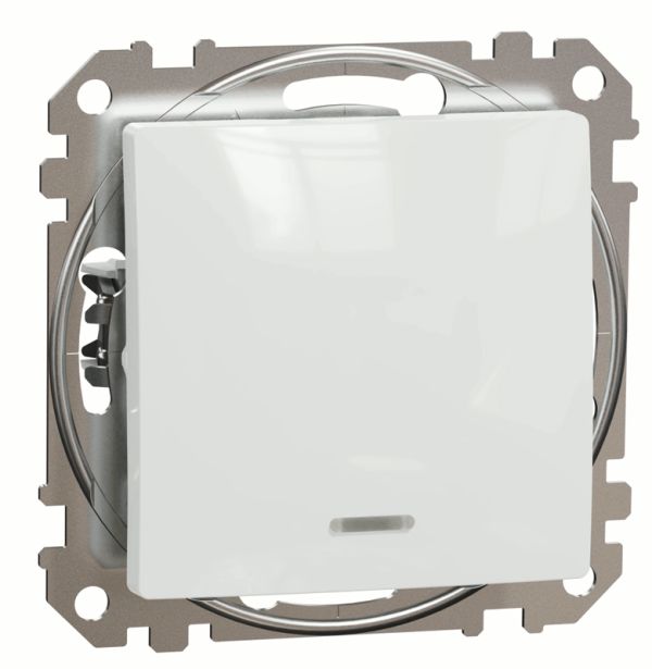 Вимикач з підсвіткою 1-кл Schneider Sedna Design SDD111101L Білий