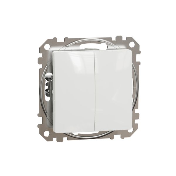Вимикач 2-кл кнопочний 10A Schneider Sedna Design SDD111118 Білий
