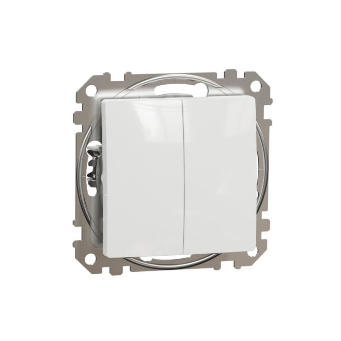 Вимикач 2-кл кнопочний 10A Schneider Sedna Design SDD111118 Білий