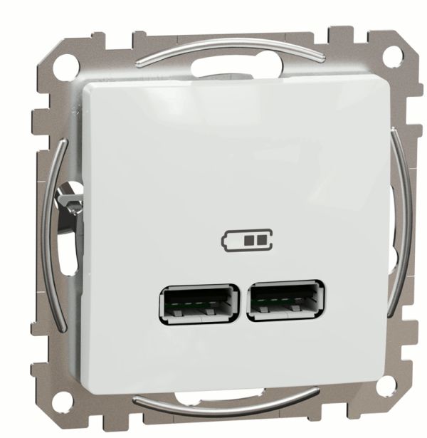 Розетка USB тип A+A 21A Schneider Sedna Design SDD111401 Білий