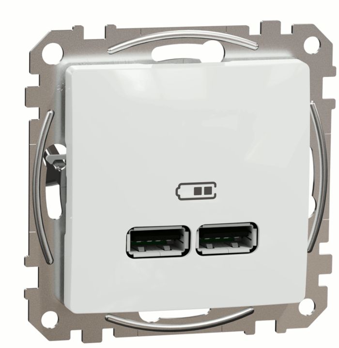 Розетка USB тип A+A 21A Schneider Sedna Design SDD111401 Білий